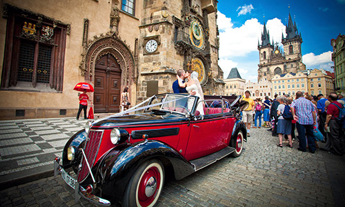 Wanderer W23 cabrio - свадьба в Праге