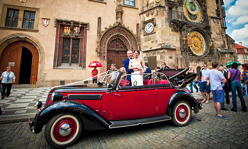 Wanderer W23 cabrio - свадьба в Праге