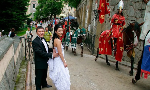 Глубока над Влтавой - свадьба в замке Чехии