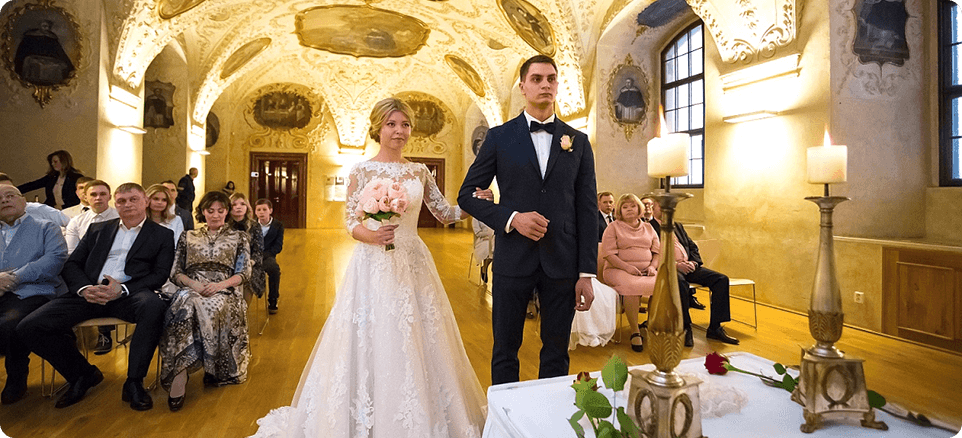 Старогородской зал Барокко - свадьба в Праге