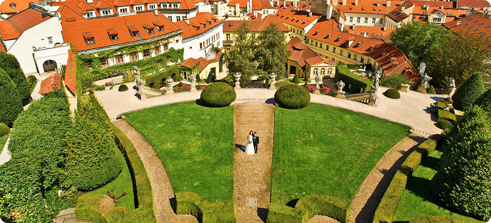 Вртбовские сады - свадьба в Чехии