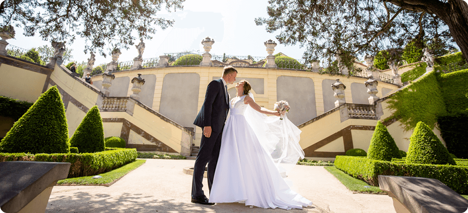 Вртбовские сады - свадьба в Чехии