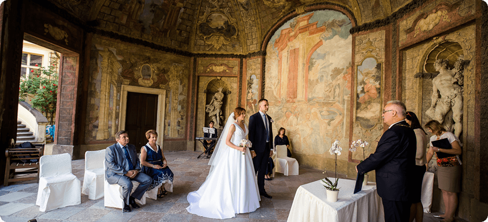 Вртбовские сады - свадьба в Чехии