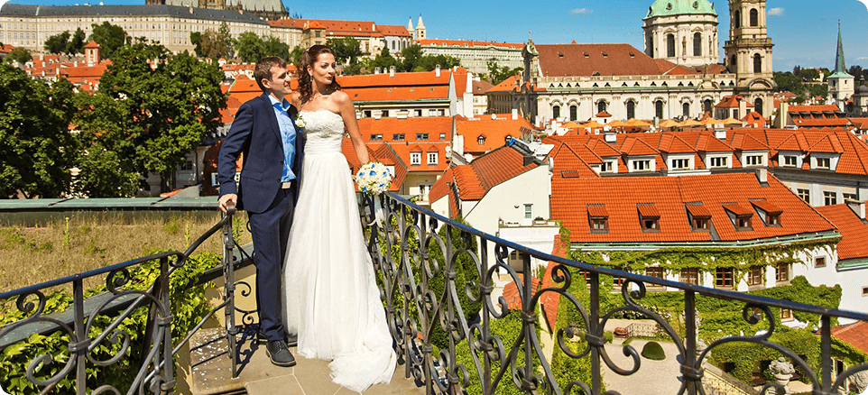 Вртбовские сады - свадьба в Чехии