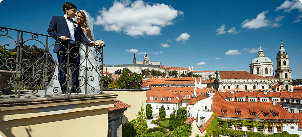 Вртбовские сады - свадьба в Чехии